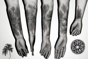Pine tree tattoo idea
