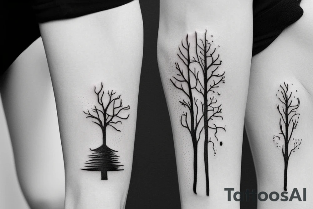 Pine tree tattoo idea