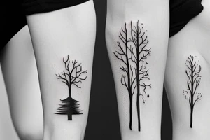 Pine tree tattoo idea