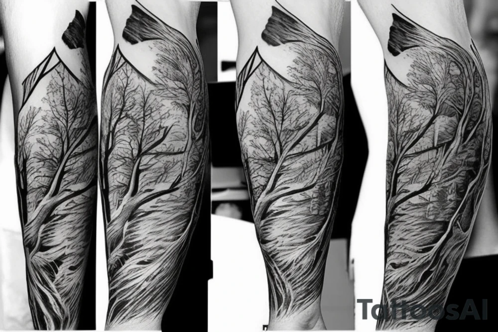 Pine tree tattoo idea
