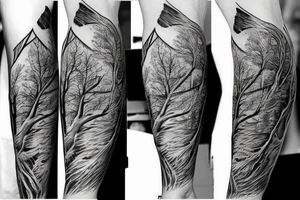 Pine tree tattoo idea