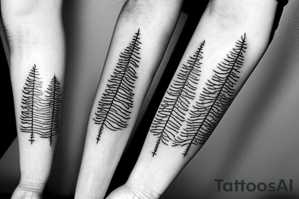 Pine tree tattoo idea
