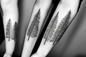 Pine tree tattoo idea