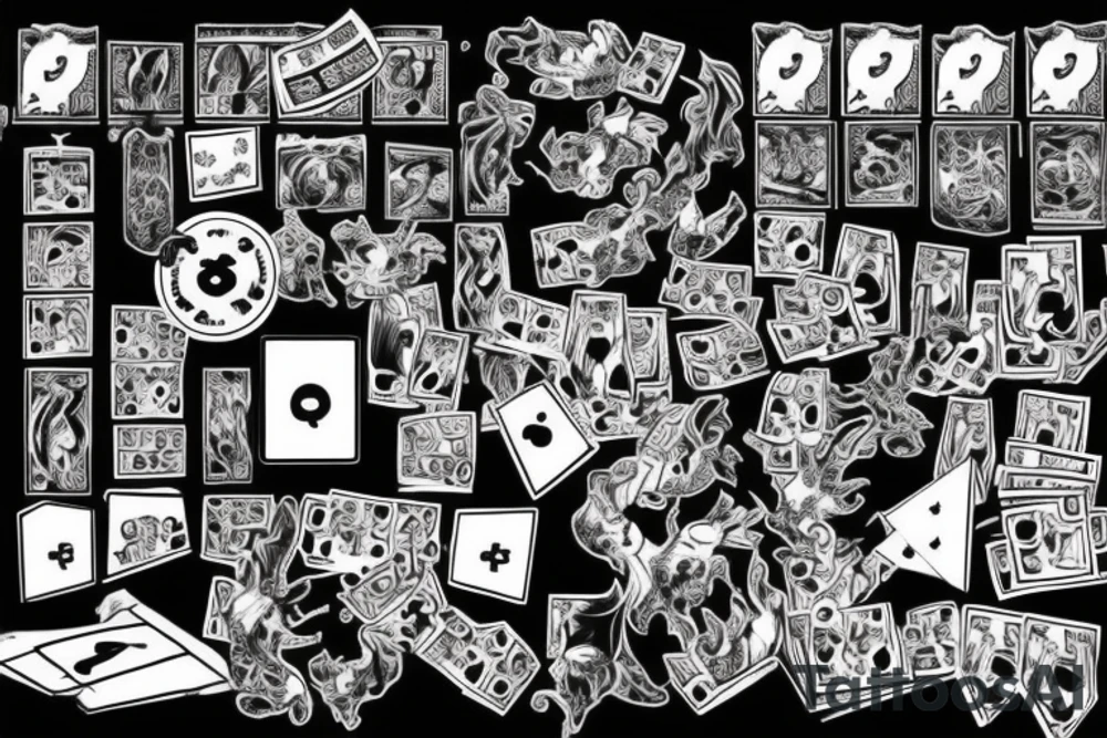 “Hands up in the fire, burn, burn, burn, burn” casino, hands raised, flame, pair of dice with double 4’s, 44 44 tattoo idea