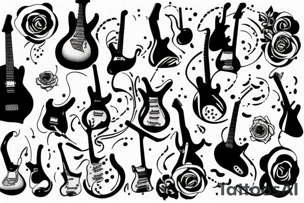 Guitar music life tattoo idea