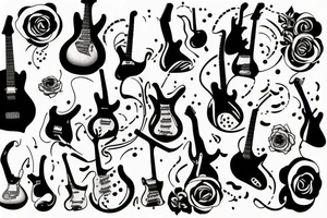 Guitar music life tattoo idea