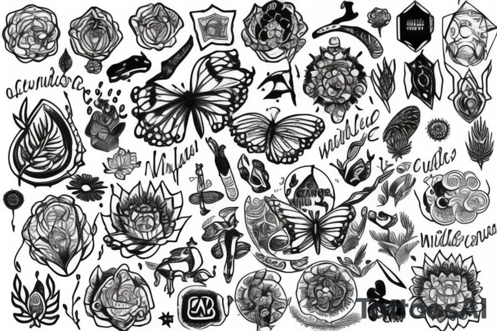 Wilderness peaceful mindfulness tattoo idea