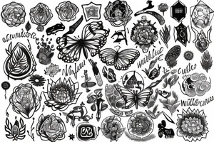 Wilderness peaceful mindfulness tattoo idea