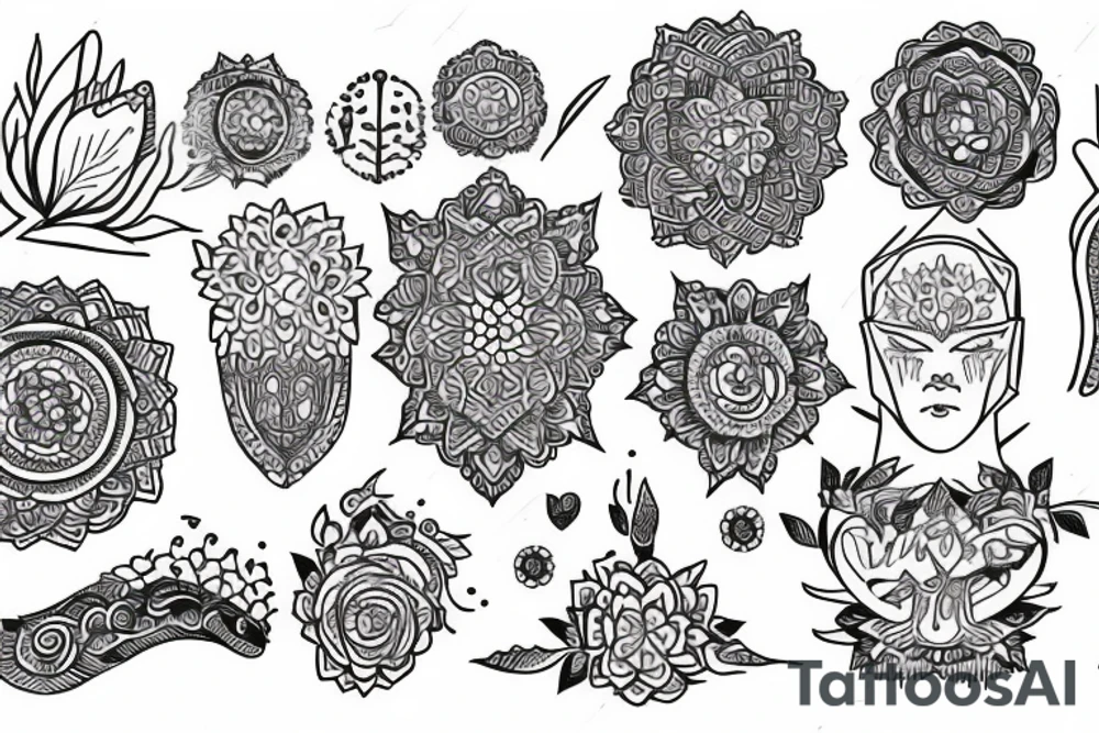 Wilderness peaceful mindfulness tattoo idea