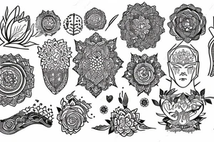 Wilderness peaceful mindfulness tattoo idea