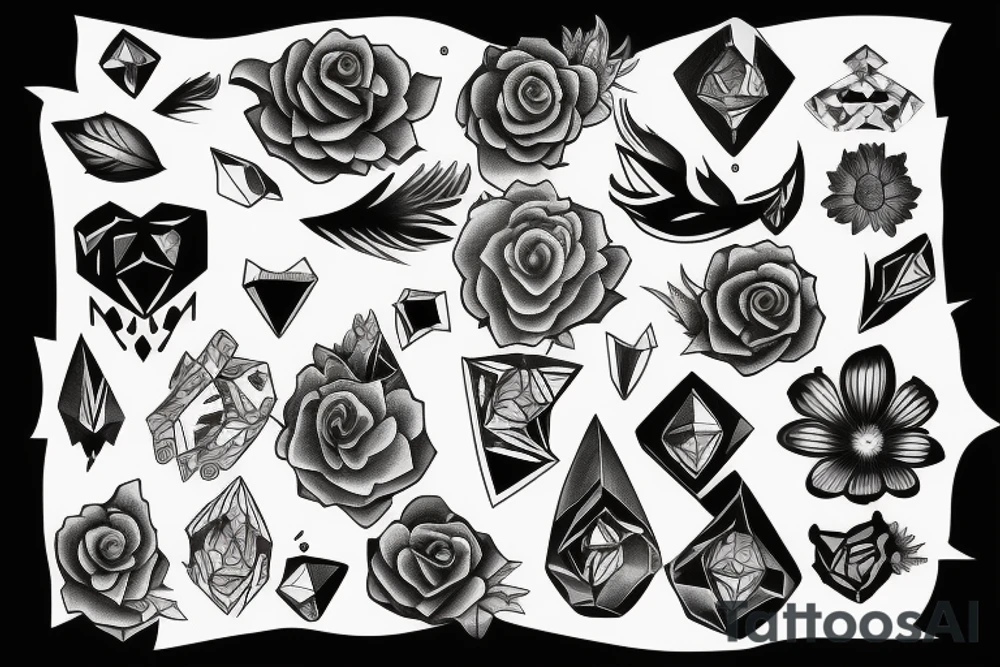 diamonds tattoo idea