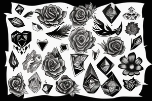 diamonds tattoo idea