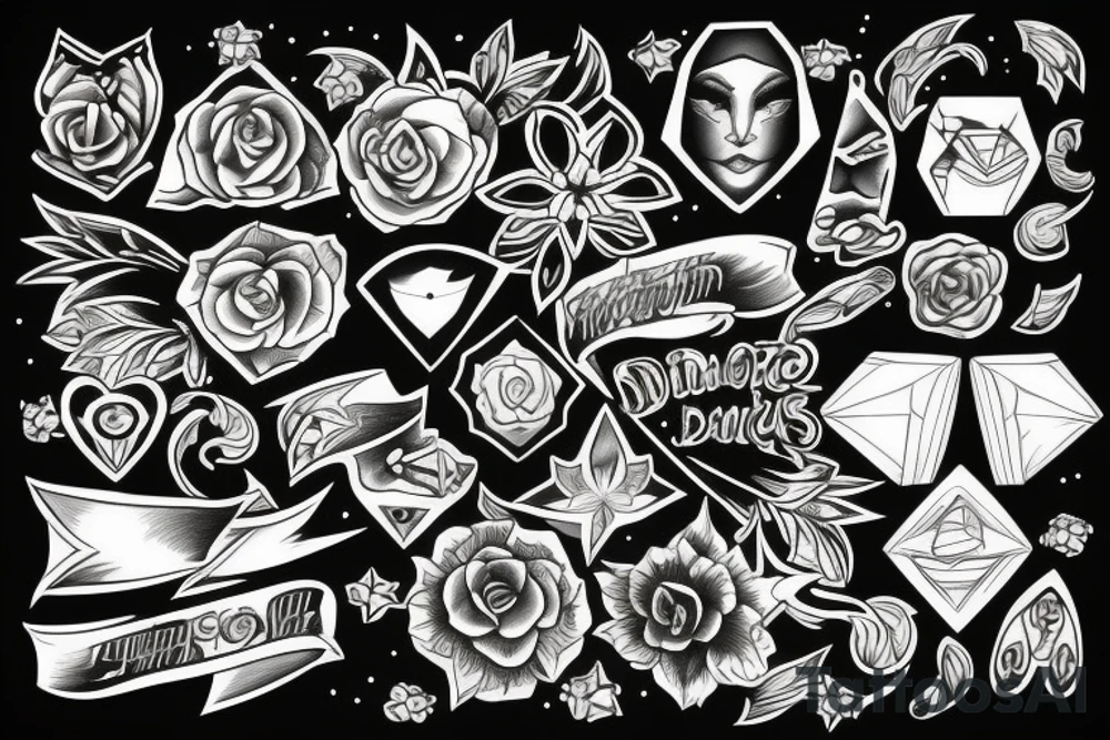 diamonds tattoo idea