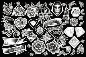 diamonds tattoo idea