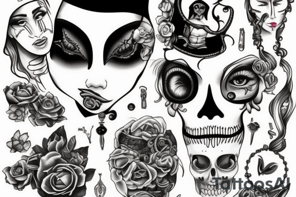 female pirate tattoo idea
