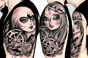 female pirate tattoo idea