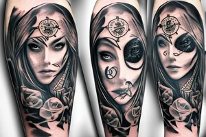 female pirate tattoo idea
