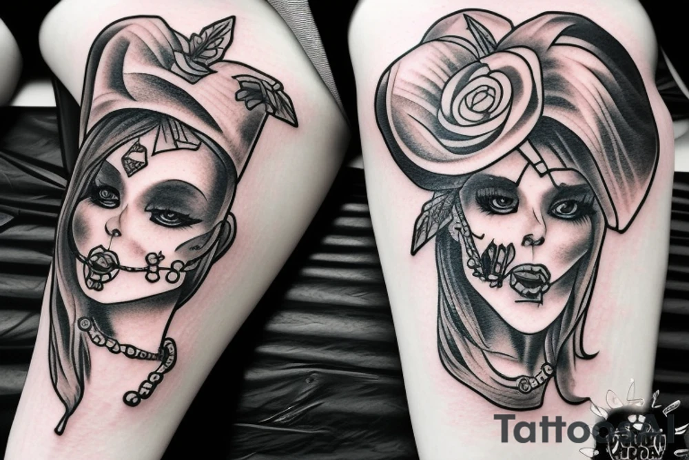 female pirate tattoo idea