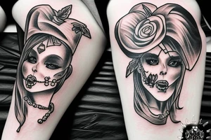 female pirate tattoo idea