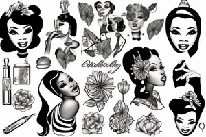 african american pinup girl tattoo idea