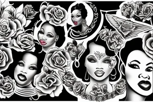 african american pinup girl tattoo idea