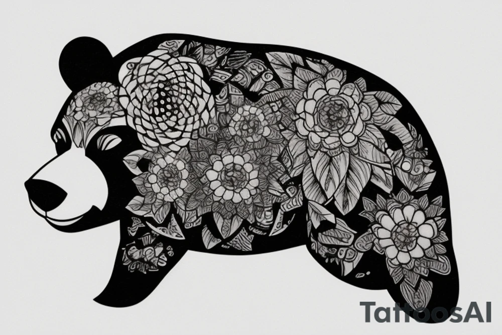 The face of a bear tattoo idea