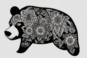 The face of a bear tattoo idea