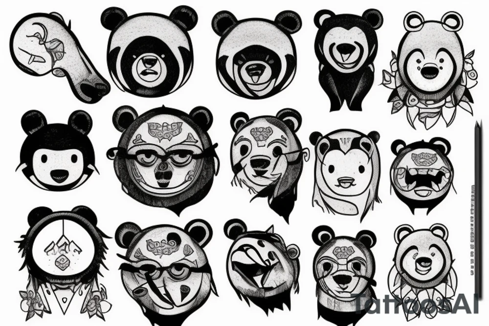 The face of a bear tattoo idea