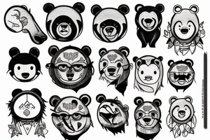 The face of a bear tattoo idea