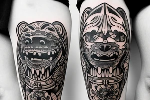 The face of a bear tattoo idea