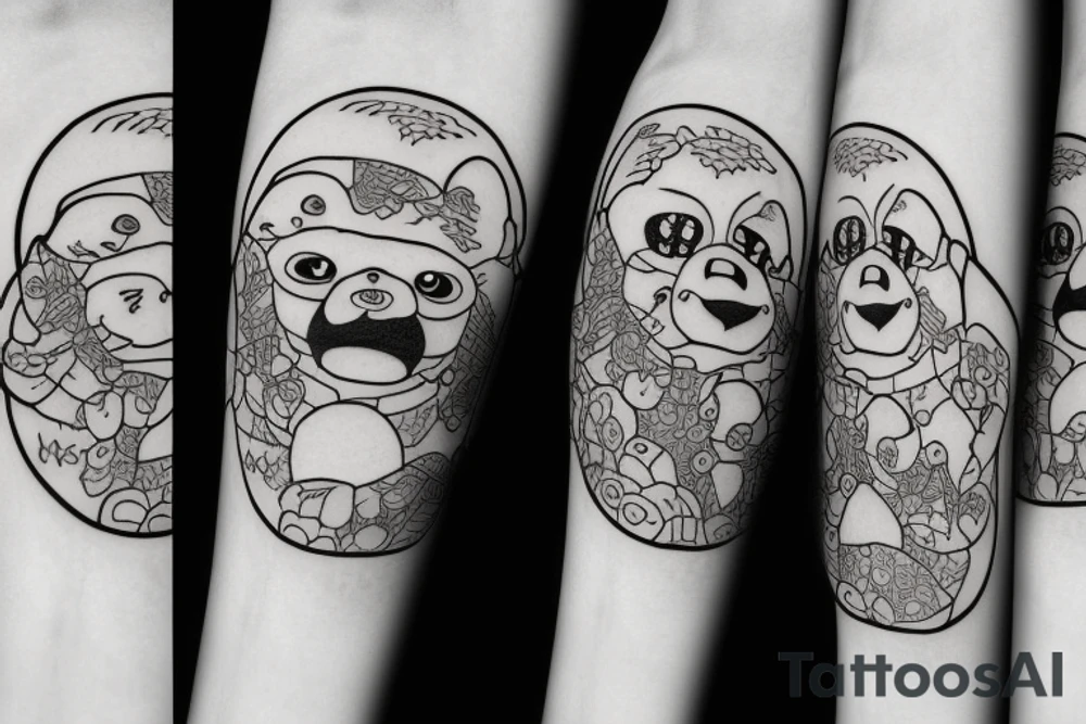 The face of a bear tattoo idea