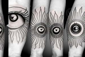 an eye like a sun tattoo idea