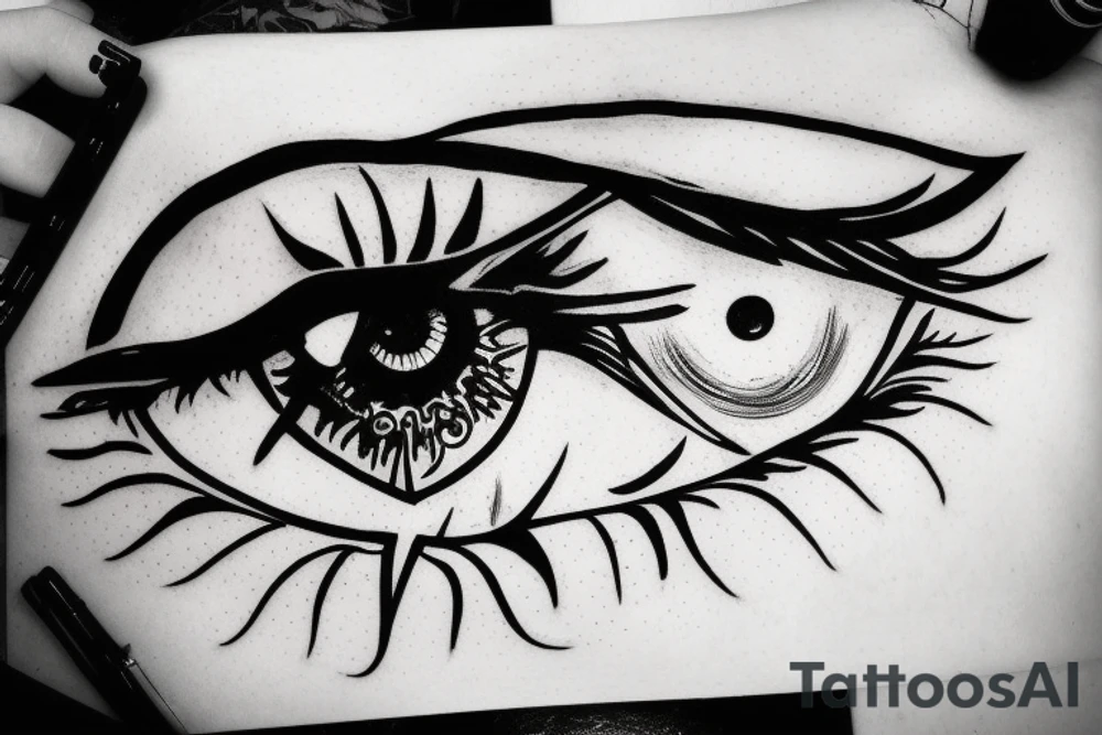 an eye like a sun tattoo idea