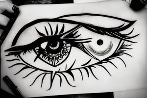 an eye like a sun tattoo idea