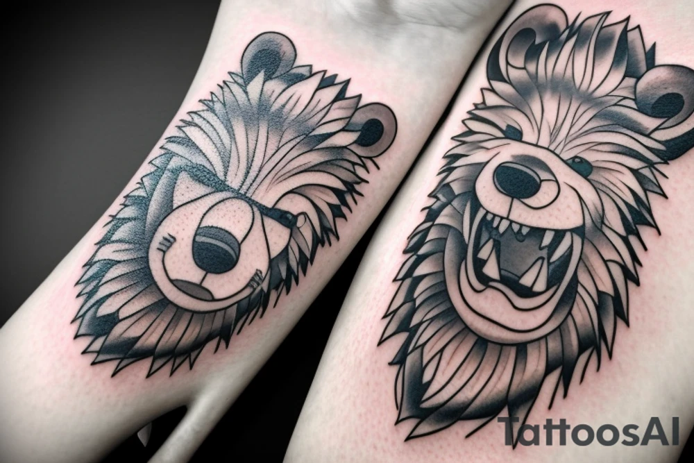 The face of a bear tattoo idea