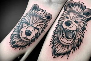 The face of a bear tattoo idea