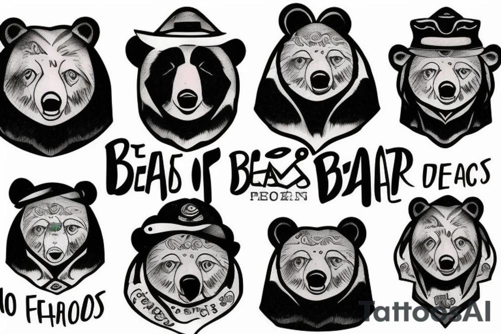 The face of a bear tattoo idea