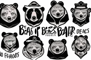 The face of a bear tattoo idea