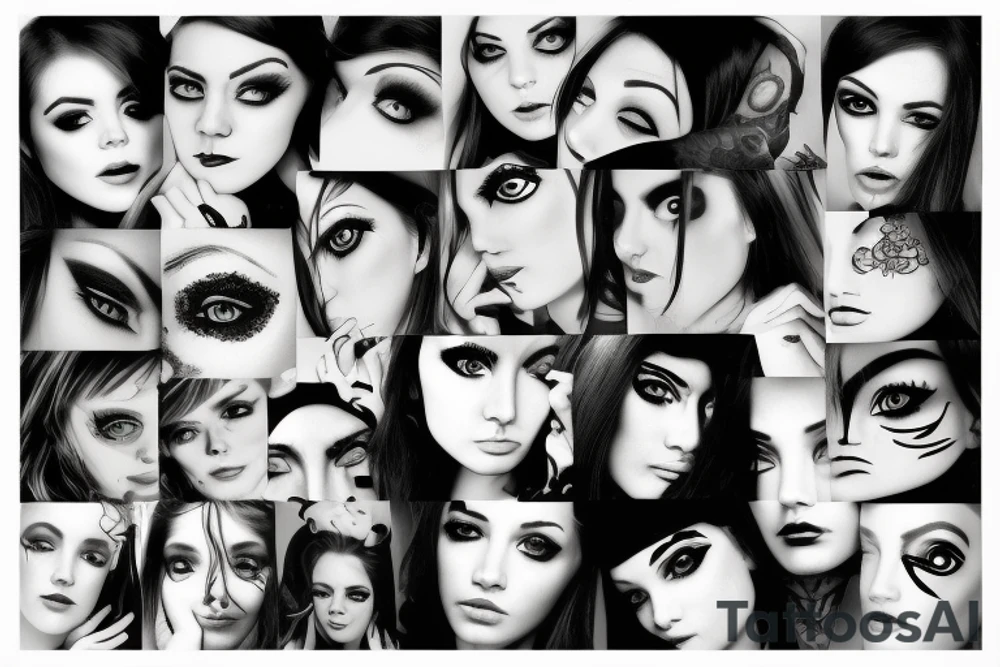 girls eyes tattoo idea