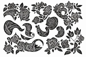 Design incorporating my wife and daughter name. Riva and Rashmi tattoo idea