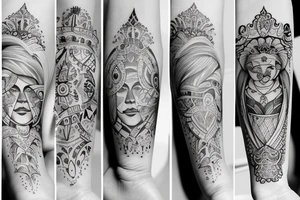 Design incorporating my wife and daughter name. Riva and Rashmi tattoo idea
