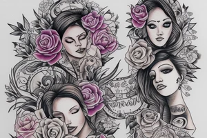 Design incorporating my wife and daughter name. Riva and Rashmi tattoo idea