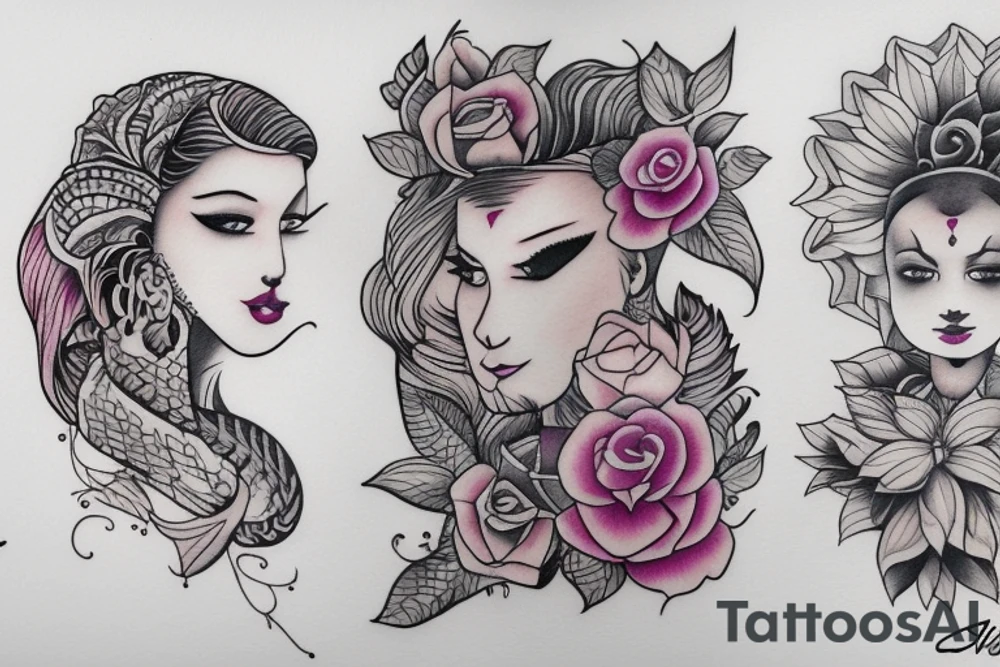 Design incorporating my wife and daughter name. Riva Rashmi tattoo idea