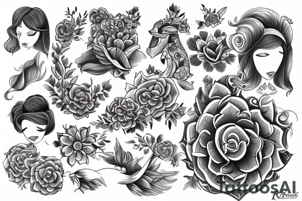 Design incorporating my wife and daughter name. Riva Rashmi tattoo idea