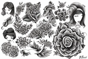 Design incorporating my wife and daughter name. Riva Rashmi tattoo idea