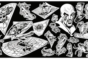 Dr strange on a skateboard tattoo idea