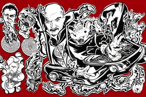 Dr strange on a skateboard tattoo idea