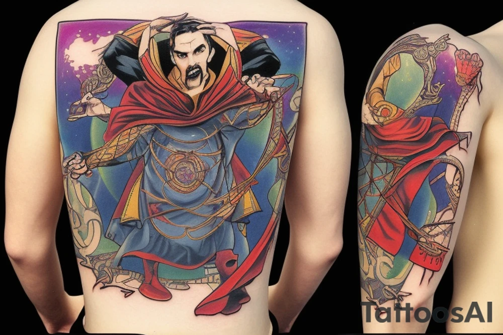 Dr strange on a skateboard tattoo idea