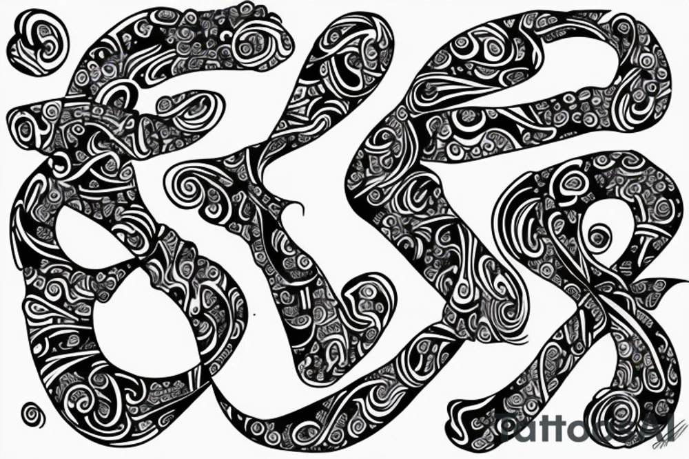 The name “Paula” incorporated into an infinity tattoo idea
