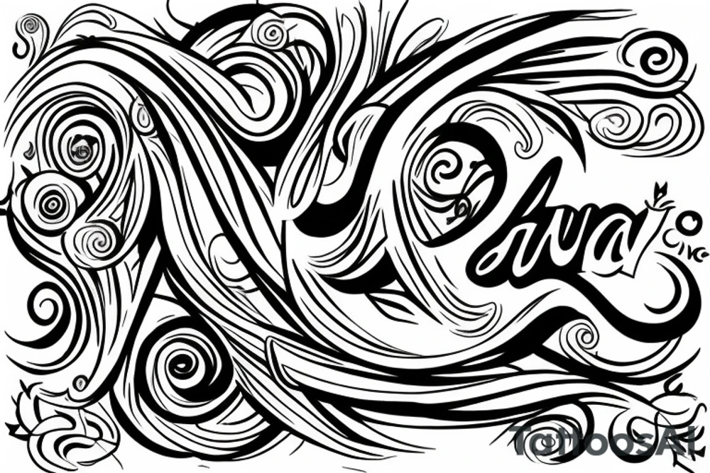 The name “Paula” incorporated into an infinity tattoo idea